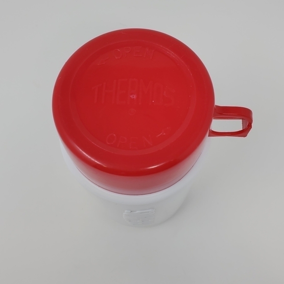 VINTAGE 1997 WARNER BROS TASMANIAN DEVIL WHITE THERMOS LOONEY TUNES CARTOONS - Picture 4 of 12